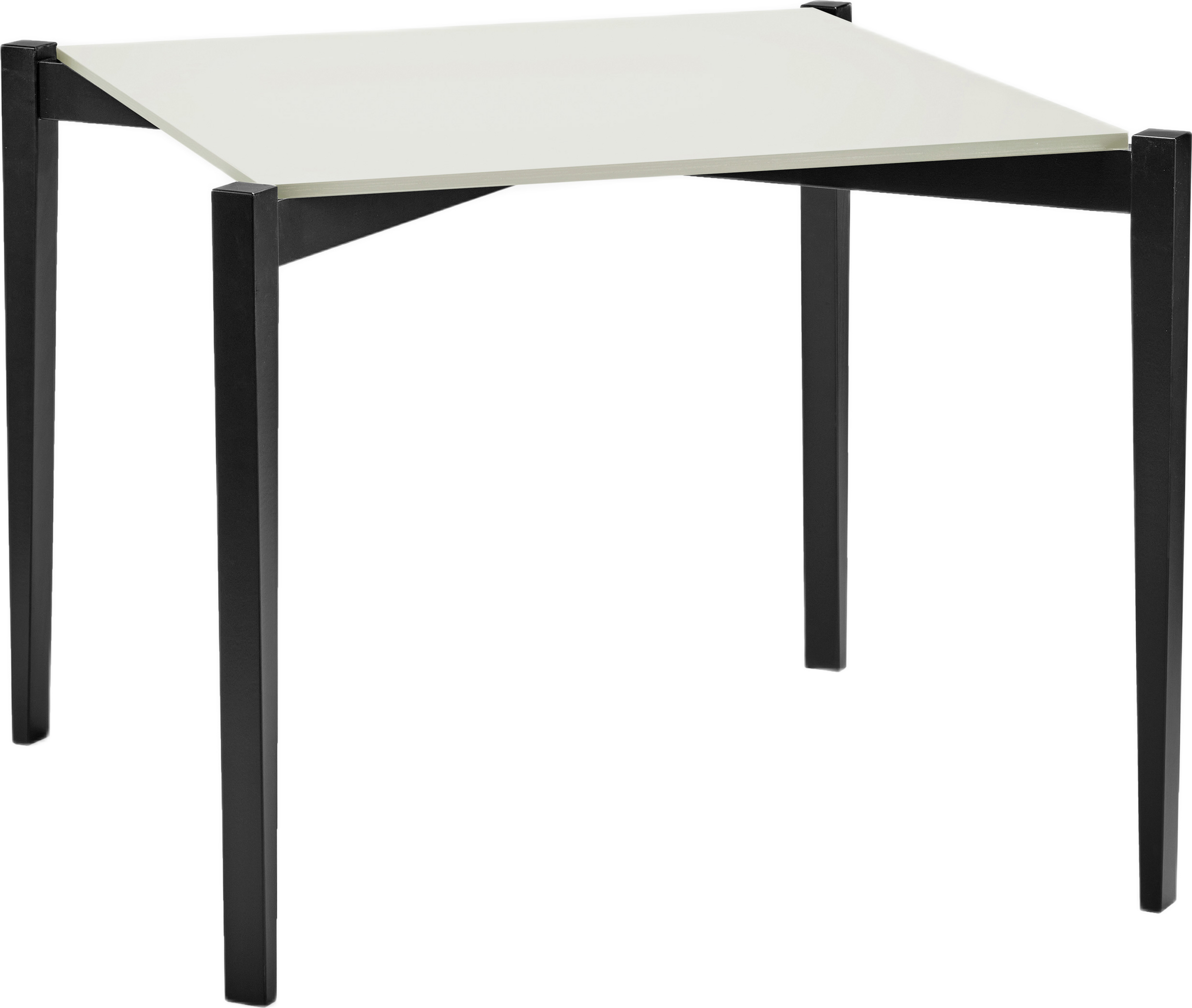 Stół Elois 97 x 97 cm czarno-biały drewno bukowe