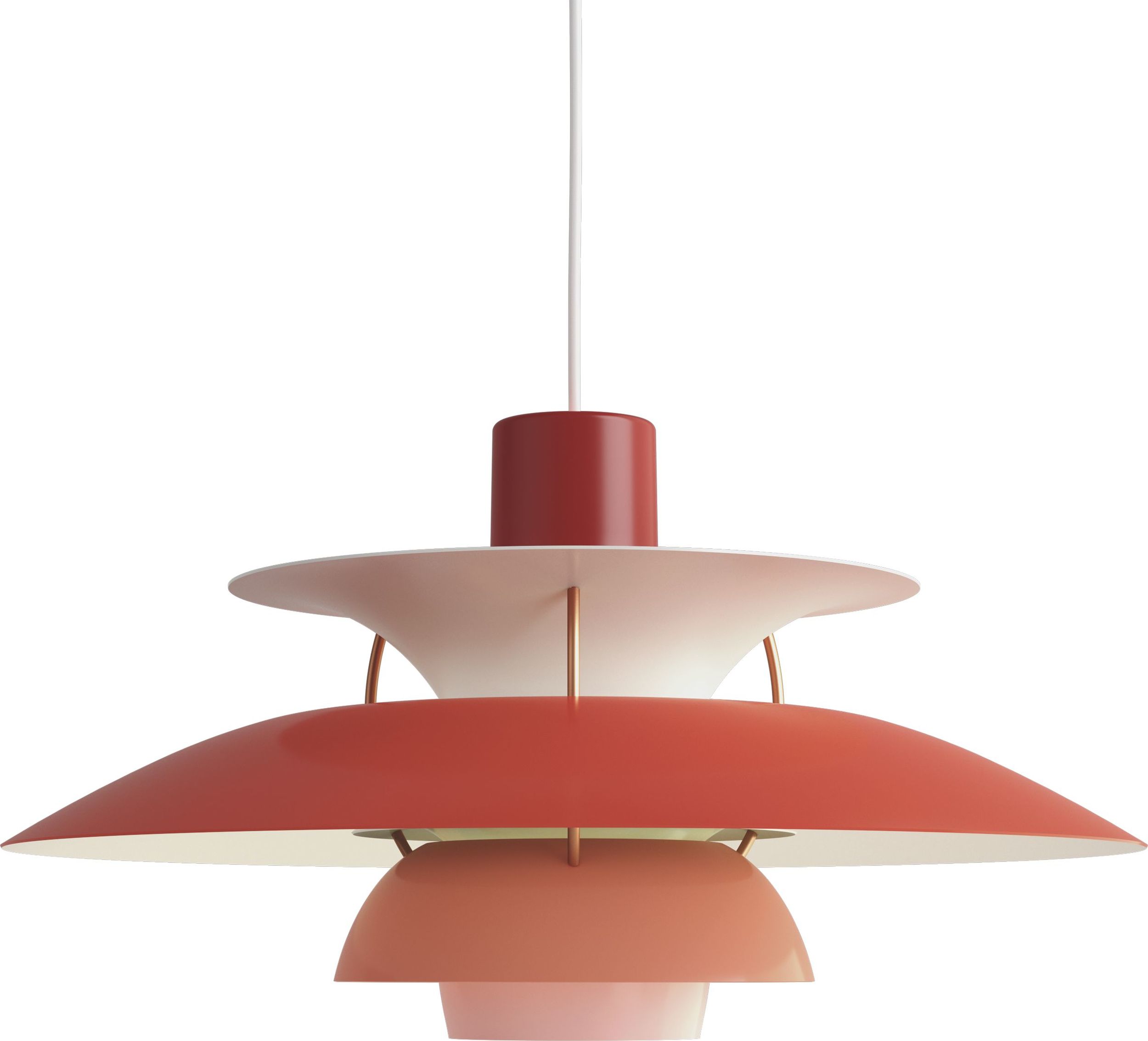 Lampa wisząca PH 50 cm odcienie czerwieni