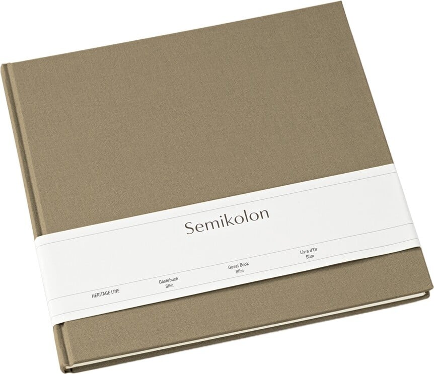 Księga gości Semikolon Slim brązowoszara