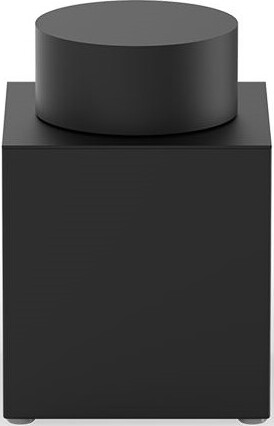 Pojemnik łazienkowy Corner 8,5 x 13 cm czarny mat z pokrywką