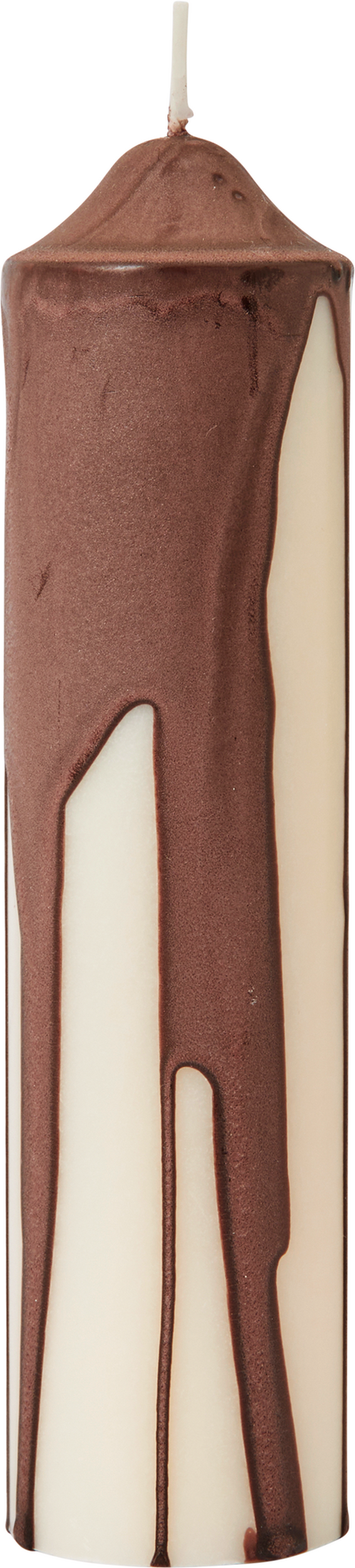 Świeca Dryp Pillar 20 cm brązowa