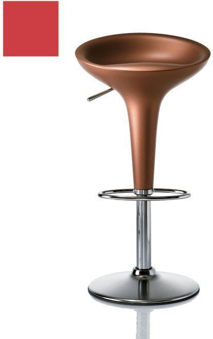 Stołek barowy Bombo regulowana wysokość czerwony