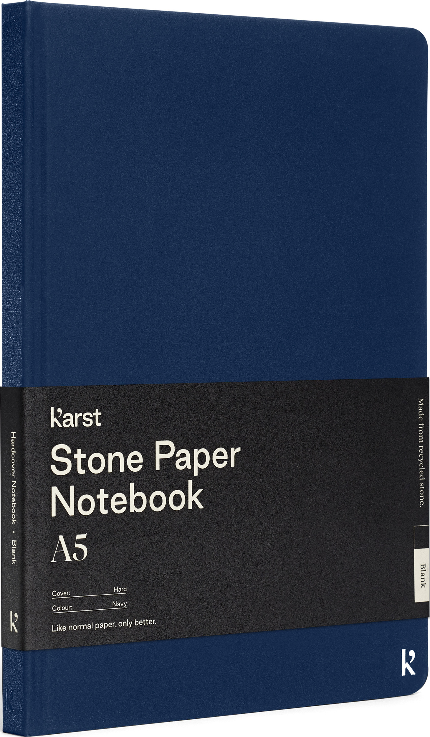 Notes Karst A5 144 strony granatowy w kropki twarda oprawa