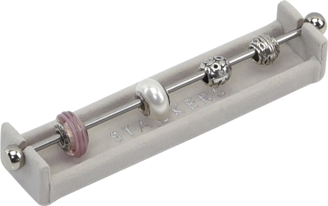 Stojak na charmsy Stackers jasnoszary velvet