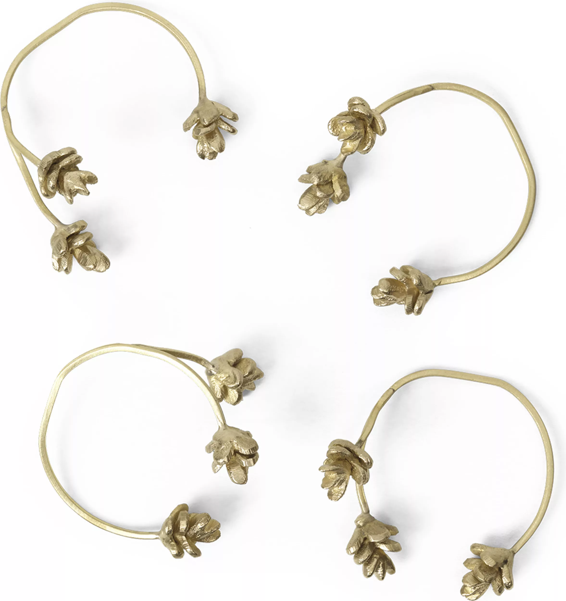 Obrączki na serwetki Forest mosiądz 4 szt.