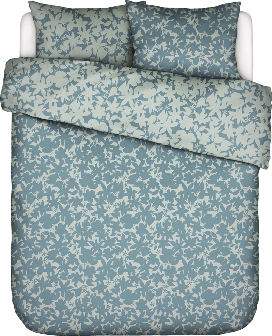 Pościel Sora 260 x 220 cm niebieska z 2 poszewkami na poduszki 60 x 70 cm zapięcie flap