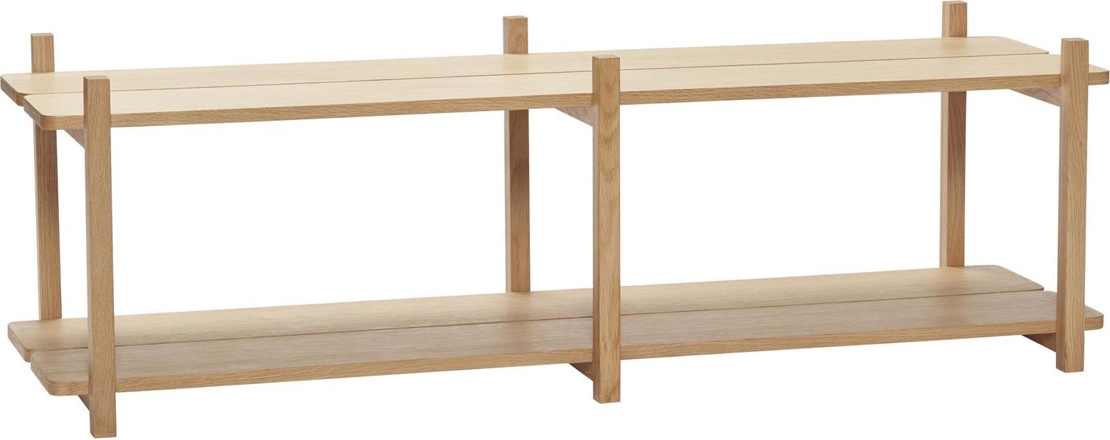 Regał Hübsch niski z drewna dębowego