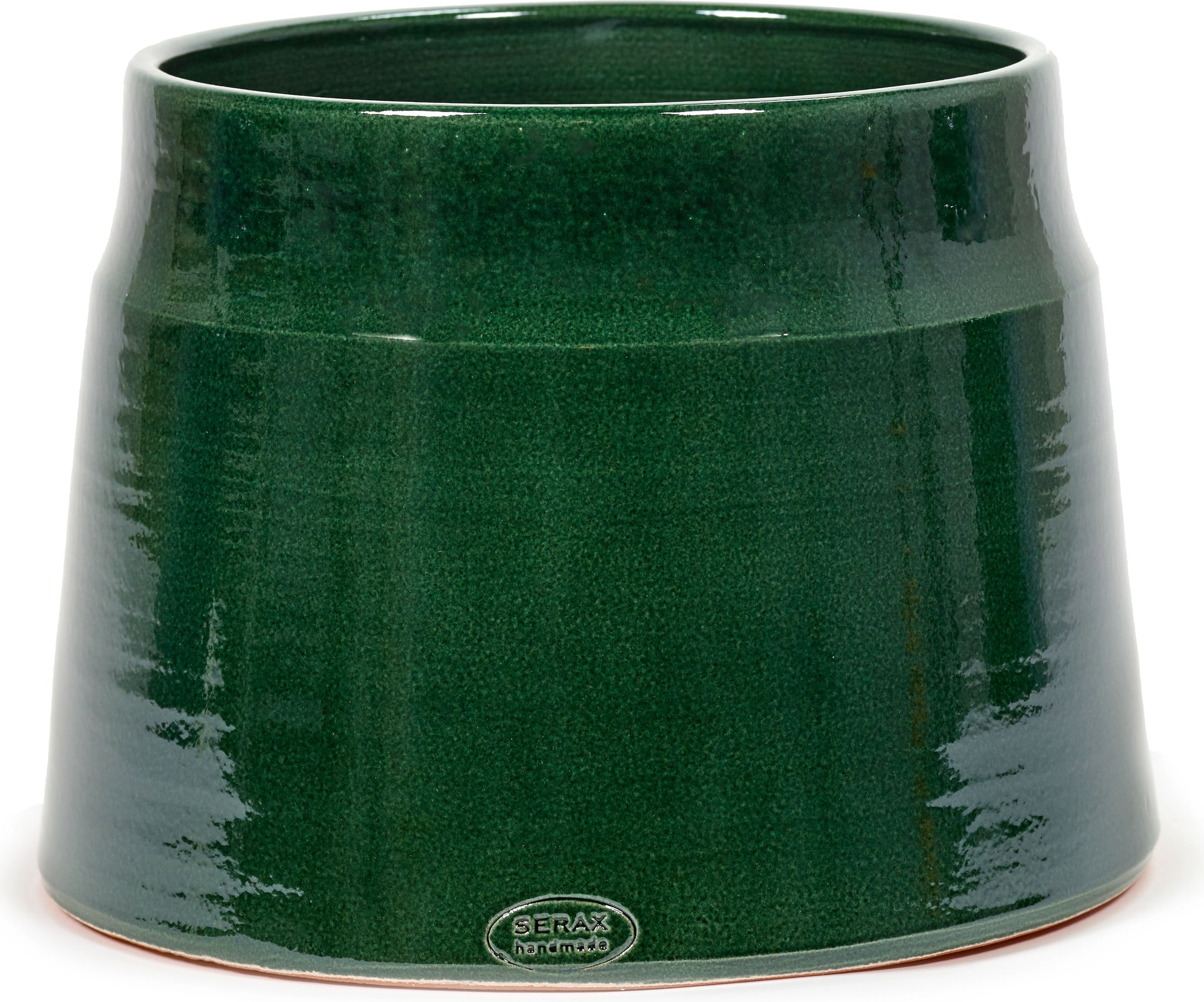 Osłonka na doniczkę Glazed Shades 30 cm leśna zieleń