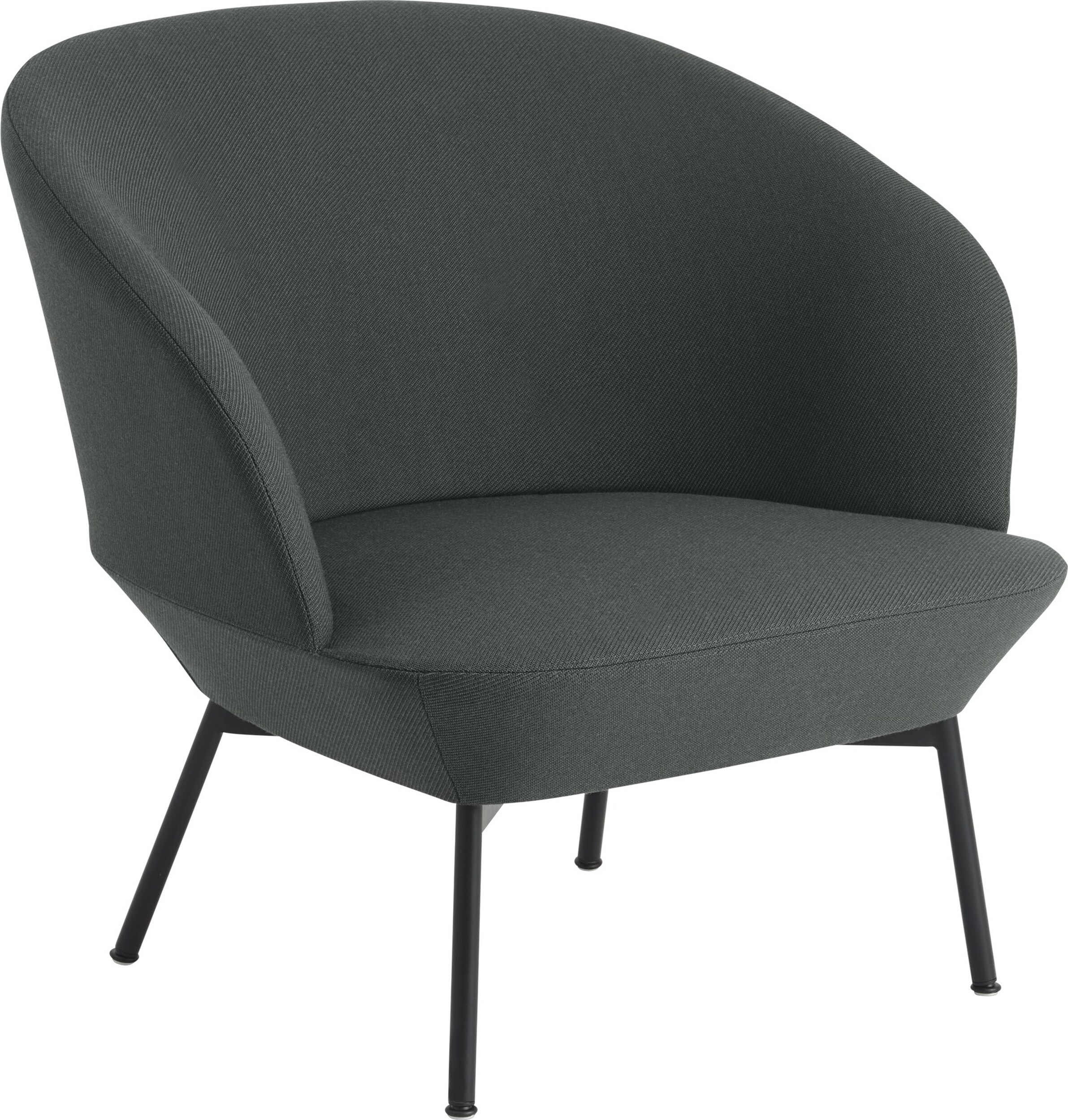 Krzesło Oslo Tube Twill Weave 990 40 cm tapicerowane nogi czarne