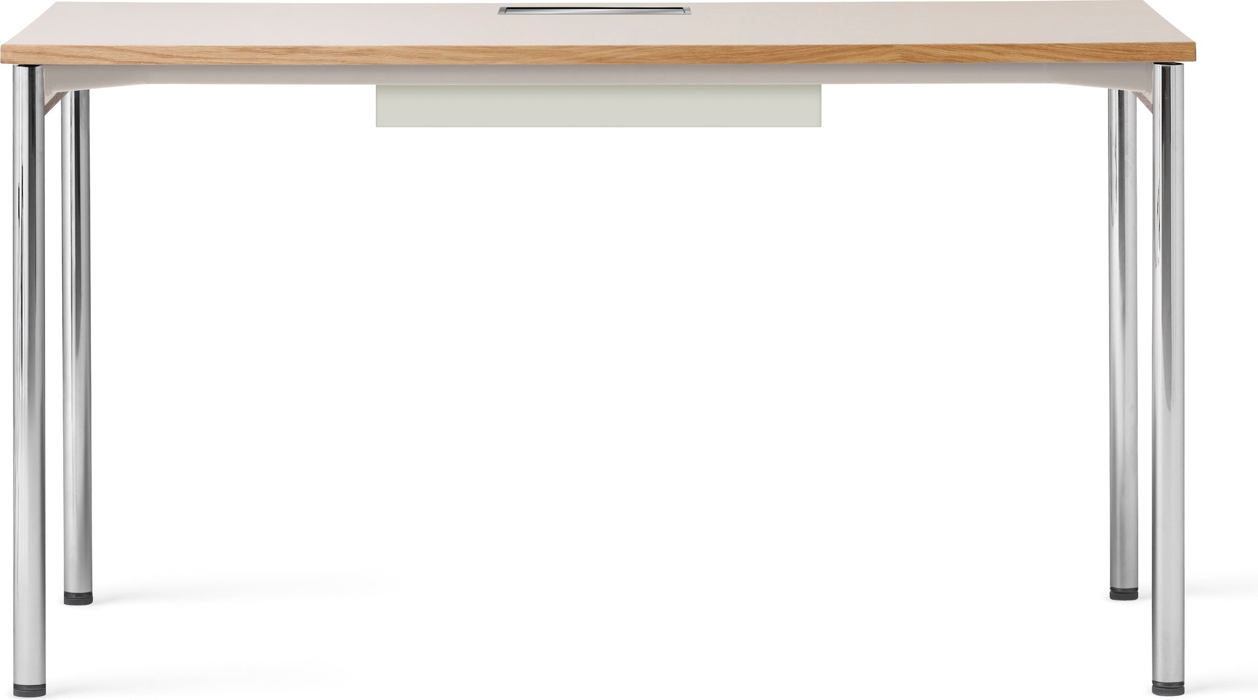 Stół Co Management 140 x 70 cm jasny dąb na chromowanych nogach