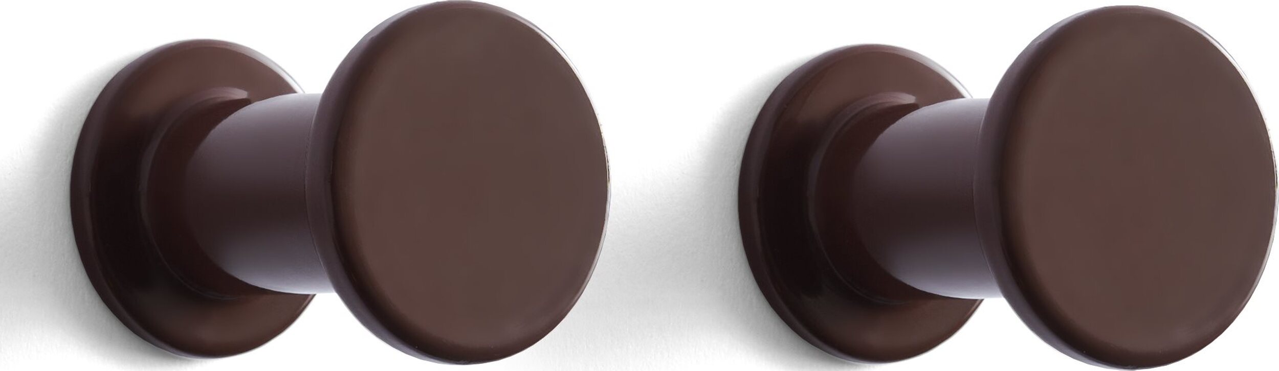 Haczyki ścienne Bolt ciemnobrązowe 2 szt.