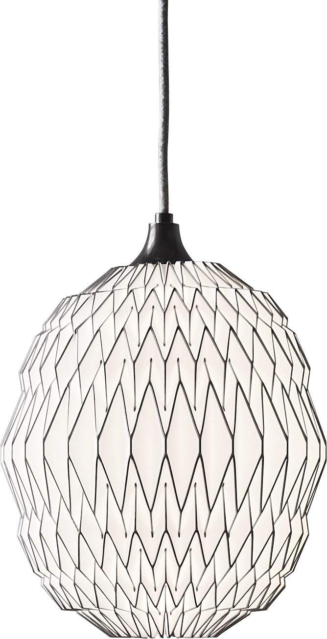 Lampa wisząca Caleo 1 biało-brązowa