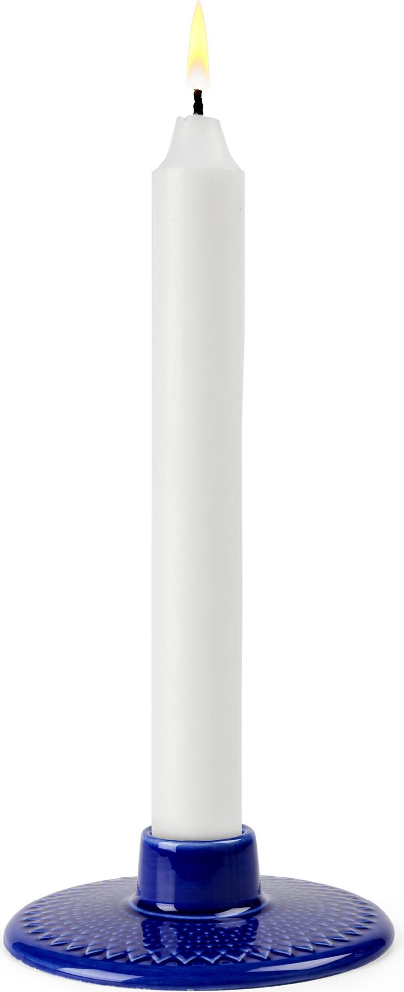 Świecznik na klasyczną świecę Rhombe ciemnoniebieski