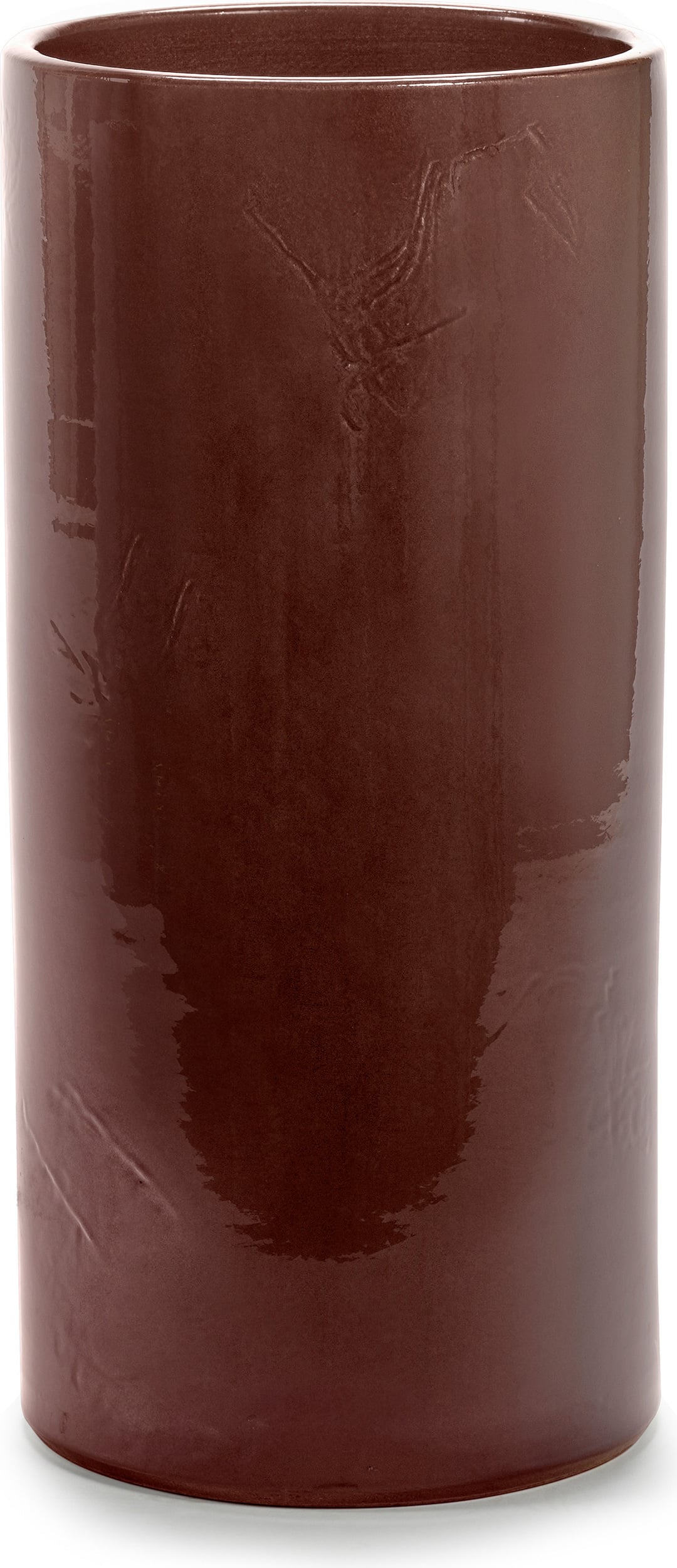 Osłonka na doniczkę Vaso wysoka 22 cm brązowa