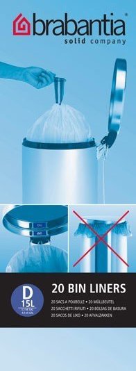 Worki na śmieci Brabantia rozmiar D 15 l 20 szt.