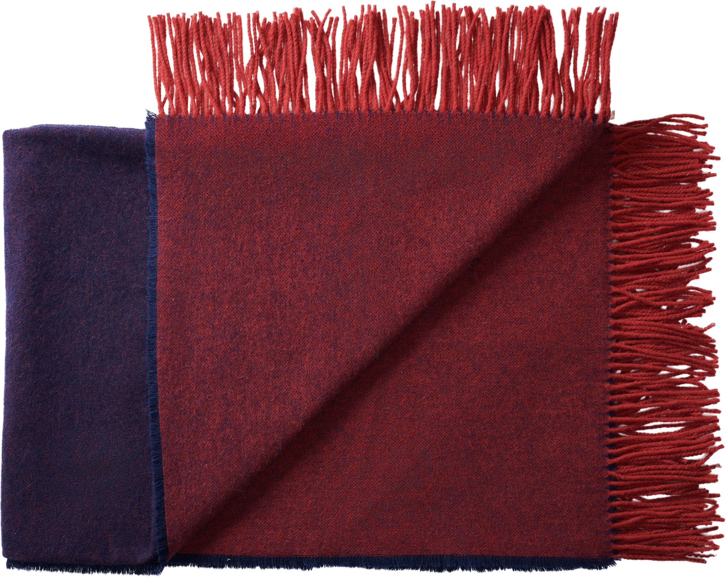 Narzuta Franja 170 x 140 cm niebiesko-czerwona