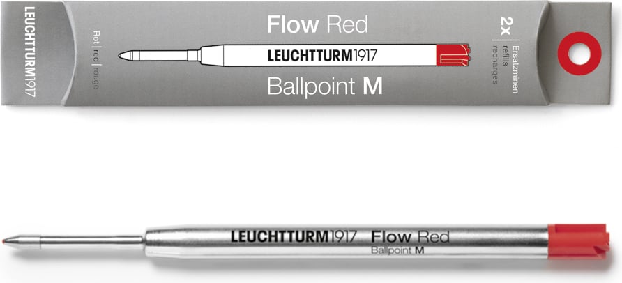 Wkłady do długopisów kulkowych Drehgriffel Nr. 1 Flow M czerwone 2 szt.