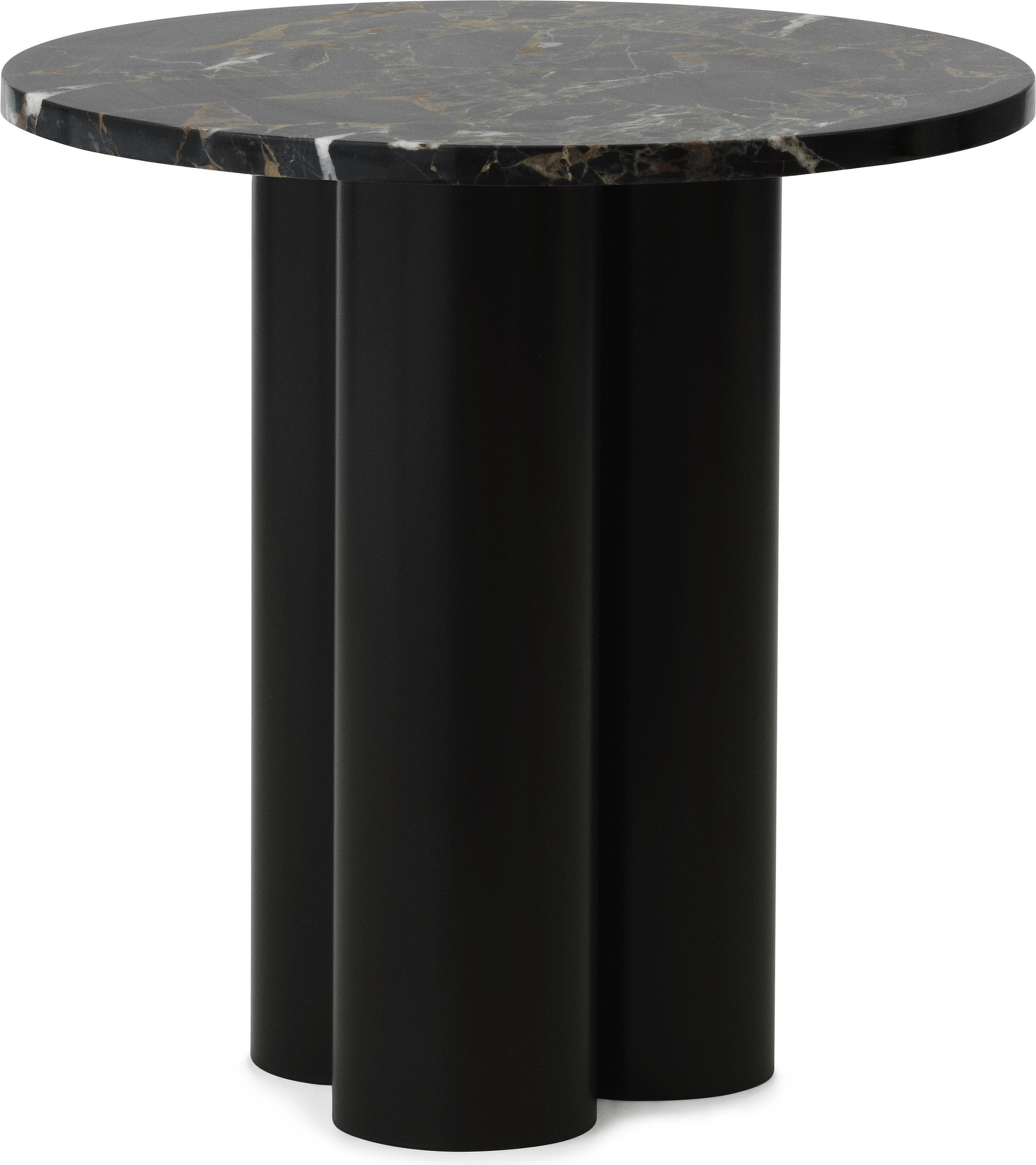 Stolik Dit Portoro Gold na brązowych nogach