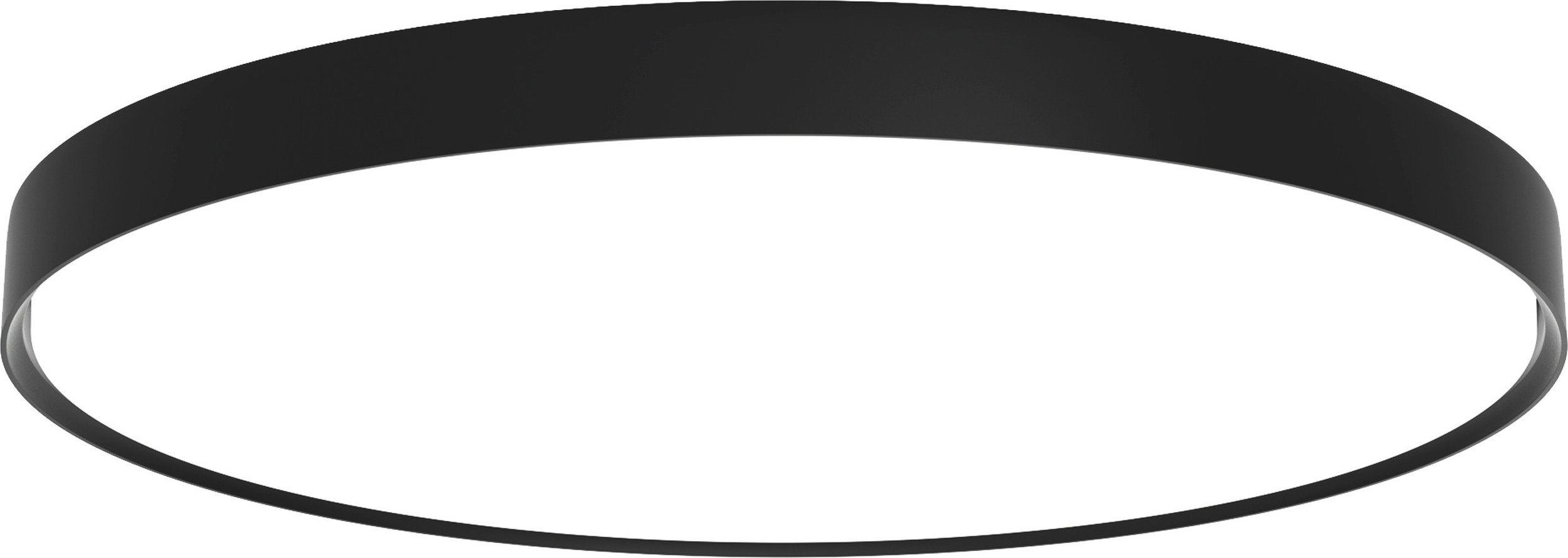Plafon Slim Round Surface LED 3000K 68 cm czarny z dyfuzorem opal sterowanie oświetleniem Dali