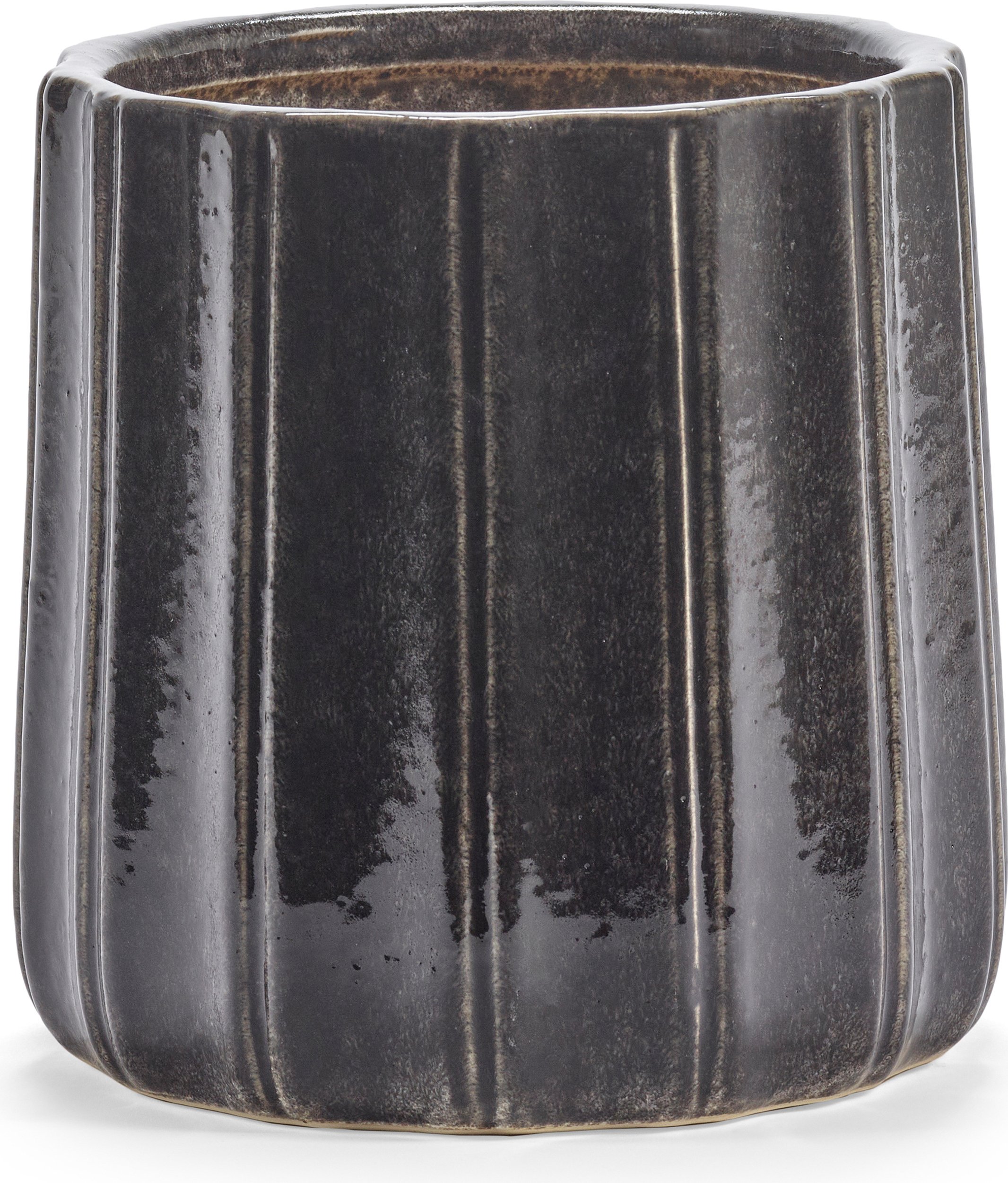 Osłonka na doniczkę Glazed Shades 20 cm brązowa