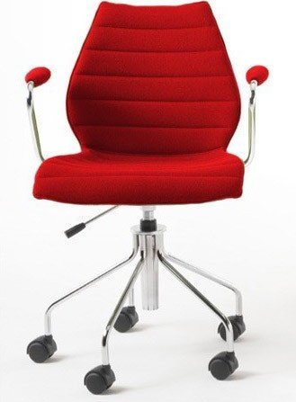 Krzesło na kółkach Maui Soft czerwone