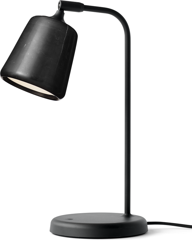 Lampa stołowa Material 45 cm czarna marmurowa