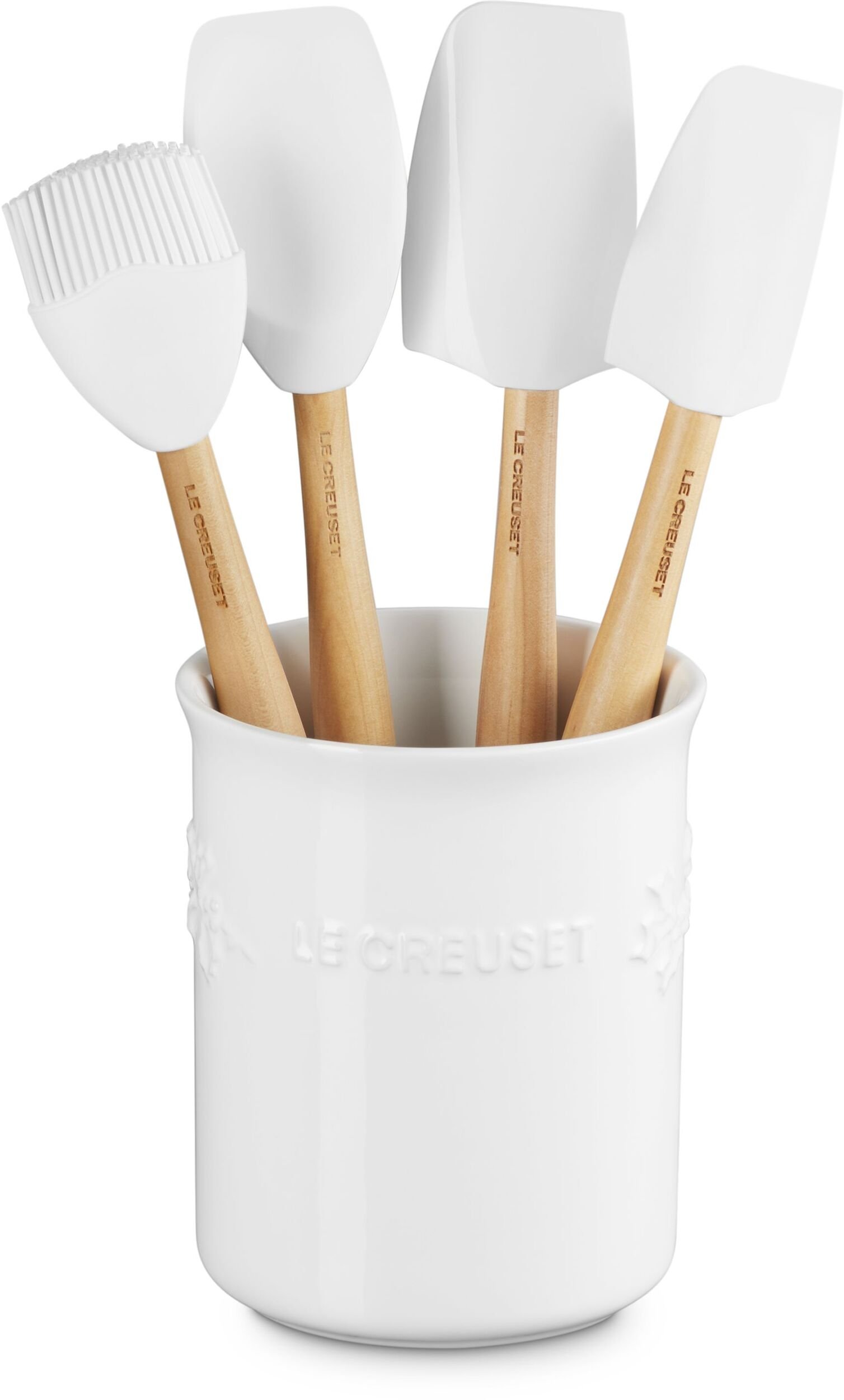 Akcesoria kuchenne Holly białe z organizerem 5 el.