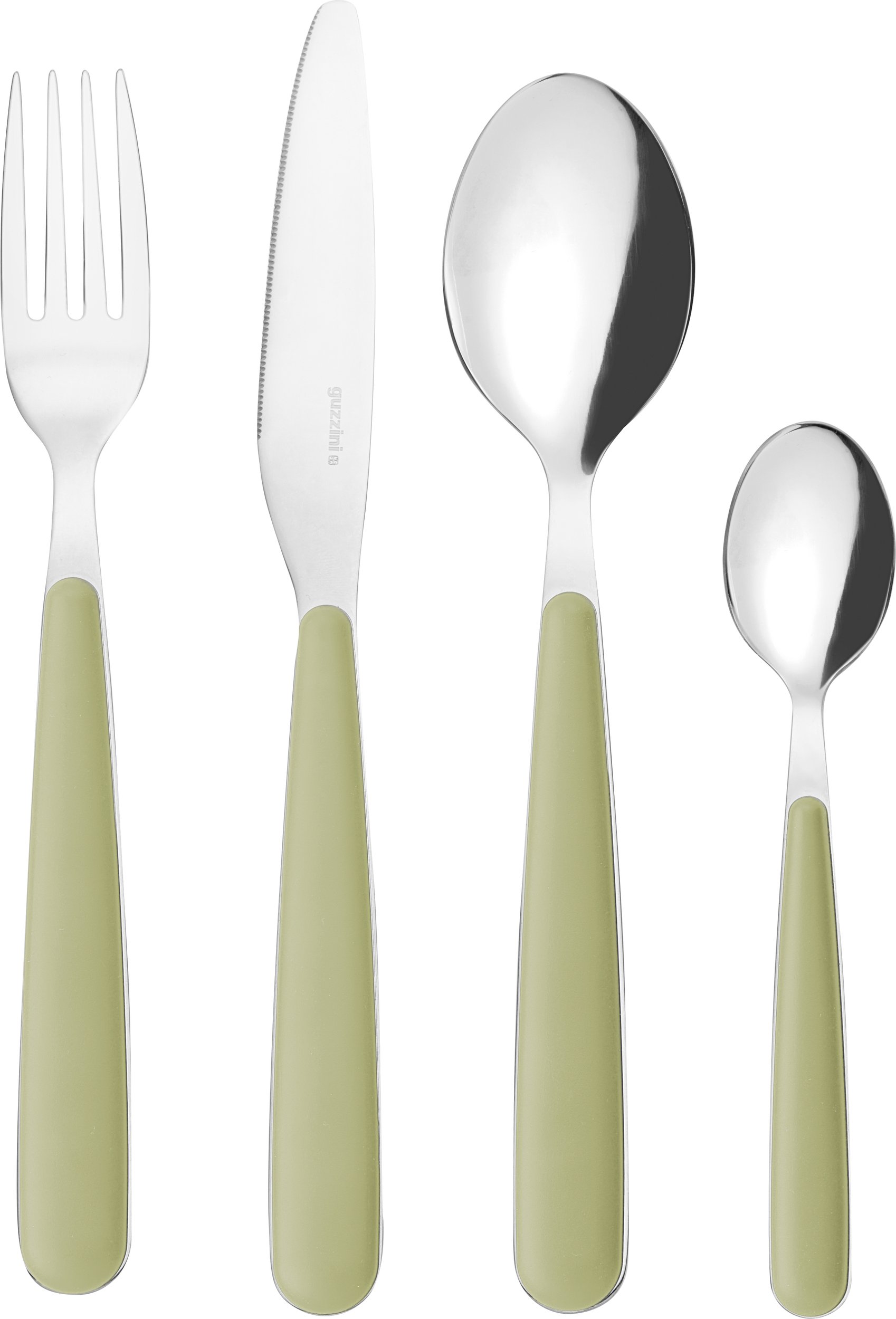 Komplet sztućców Pop jasnozielony 24 el.