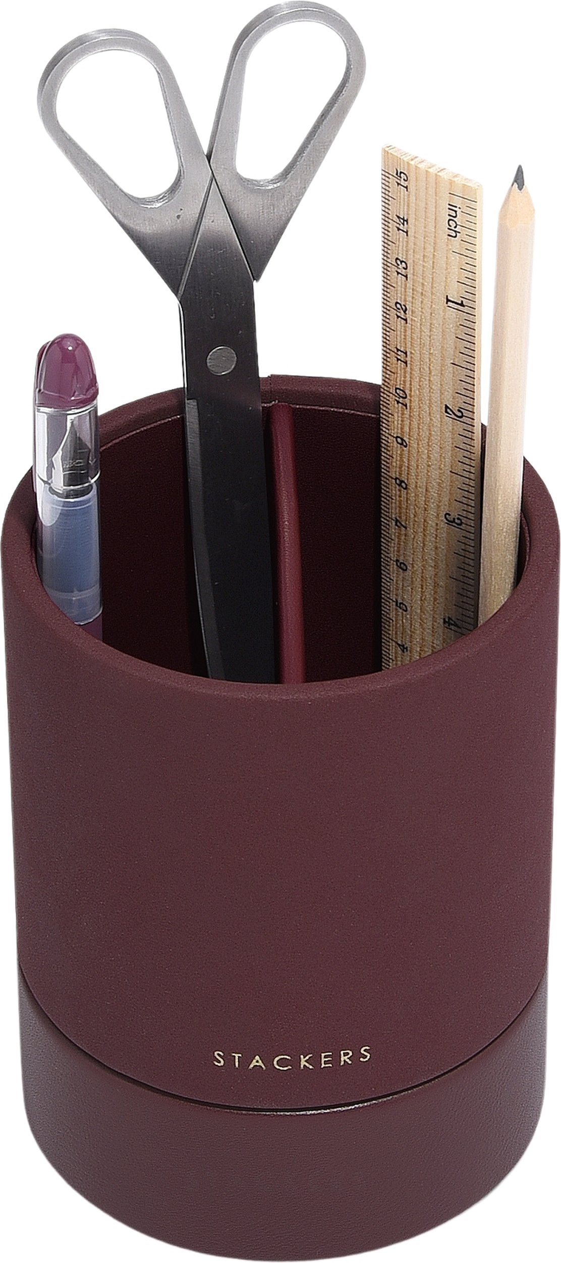 Organizer na przybory biurowe Stackers bordowy 2 el.