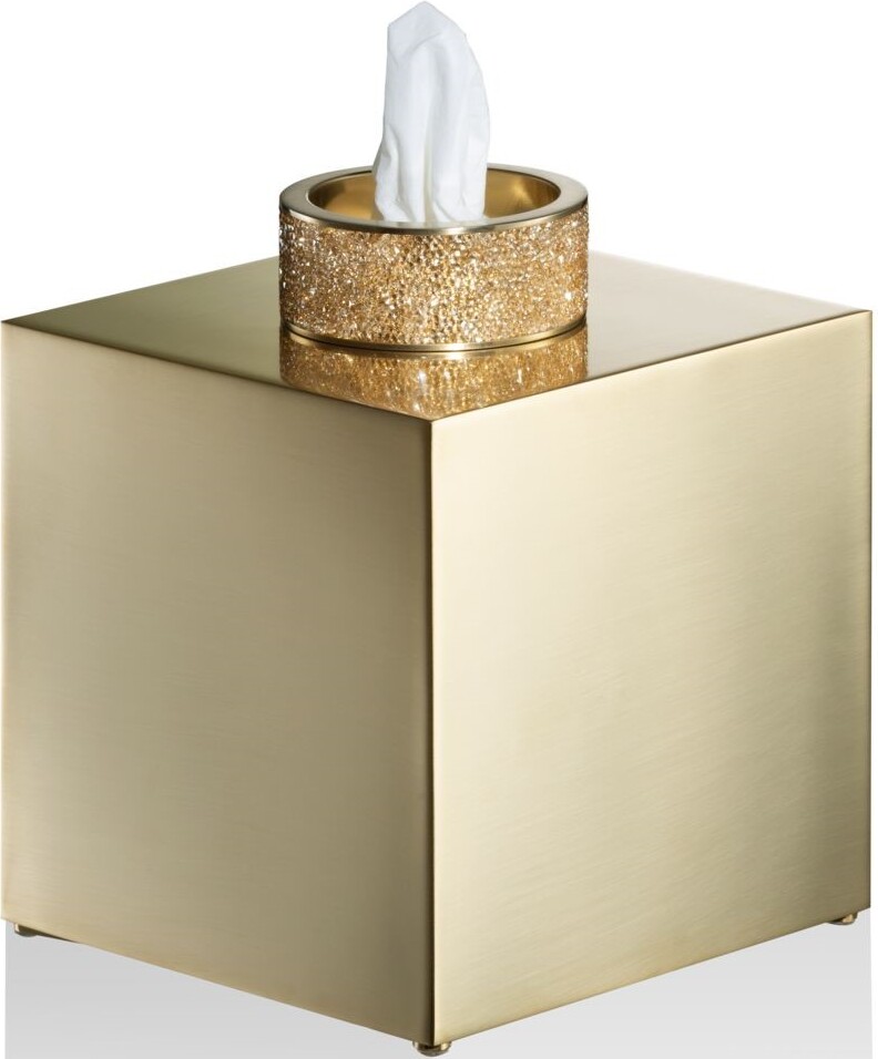 Pojemnik na chusteczki Rocks złoty mat