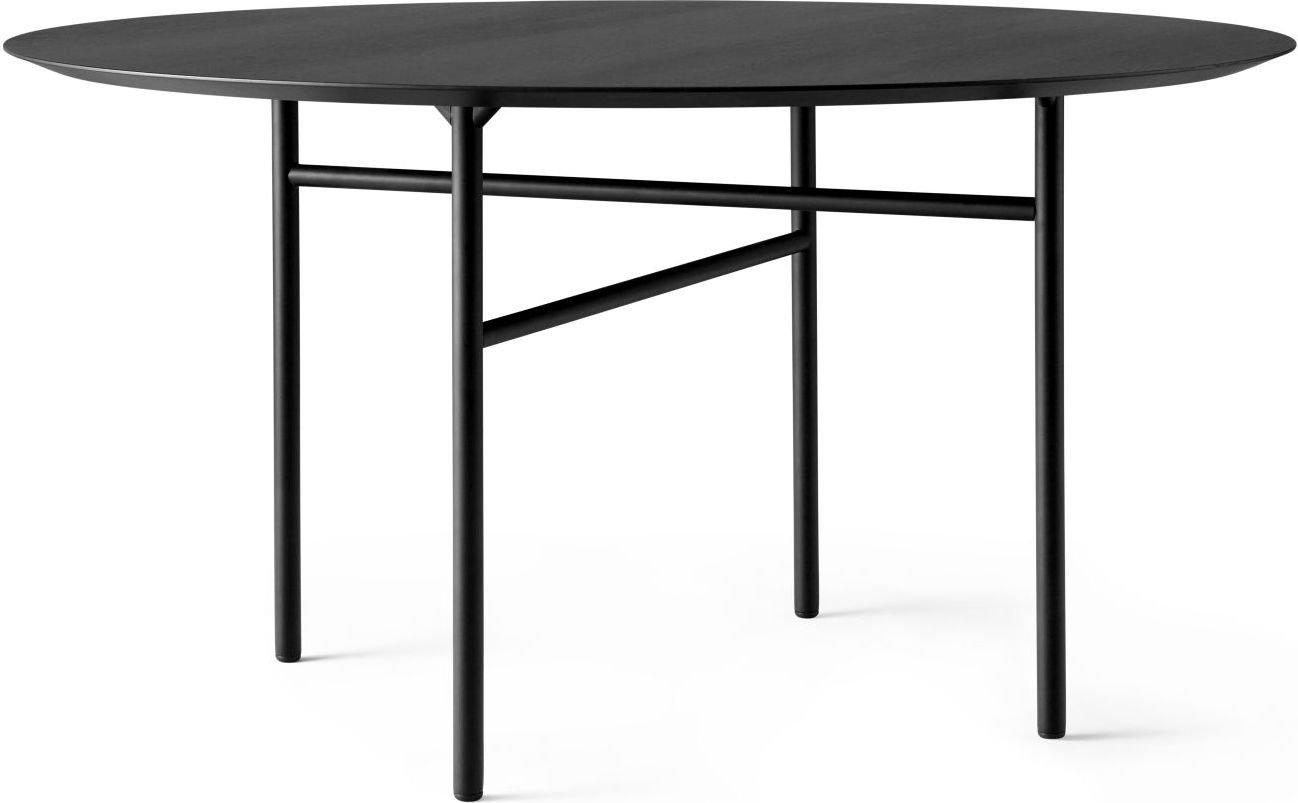Stół Snaregade okrągły 120 cm z fornirowanym blatem czarny