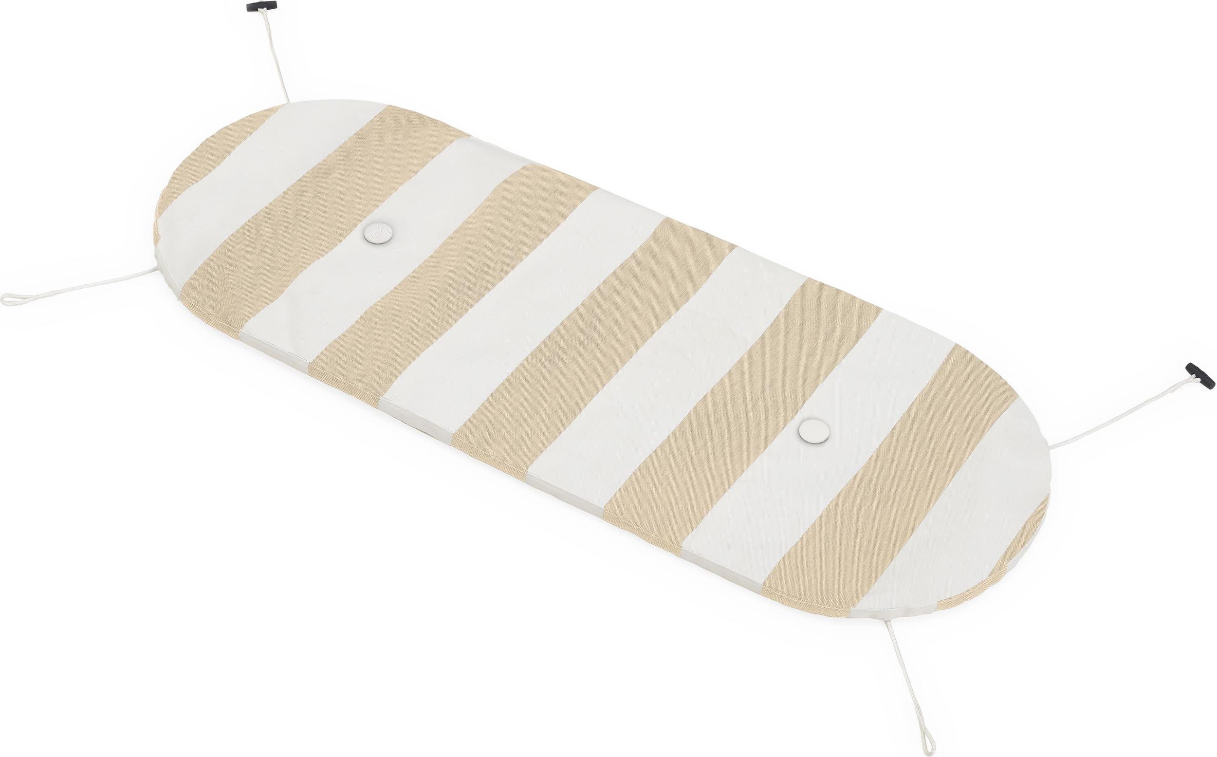 Poduszka na ławkę ogrodową Toni Bankski w paski beżowa