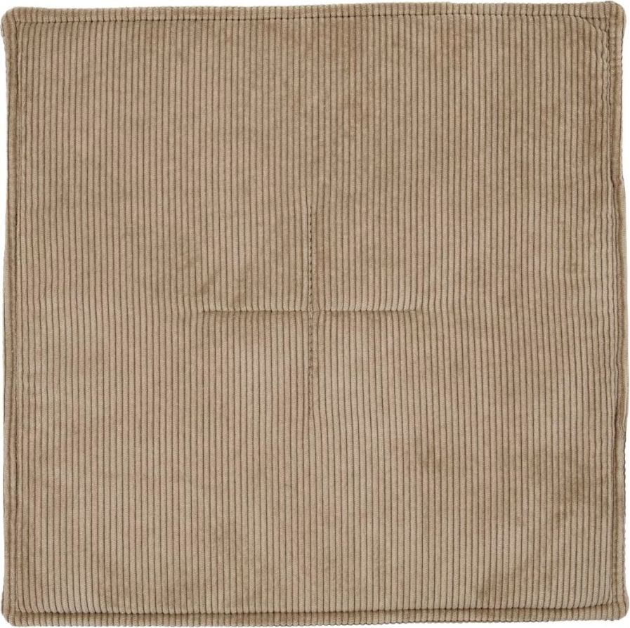 Poduszka na krzesło Cord kwadratowa 35 cm piaskowa