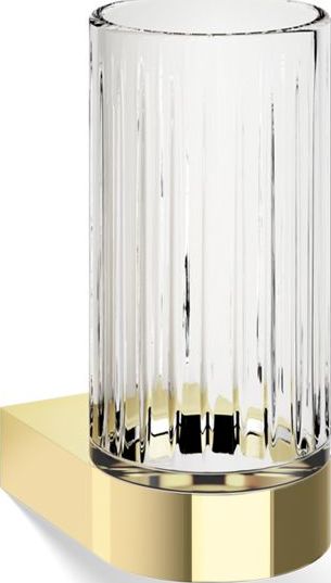 Kubek na szczoteczki do zębów Century karbowany złoty ścienny