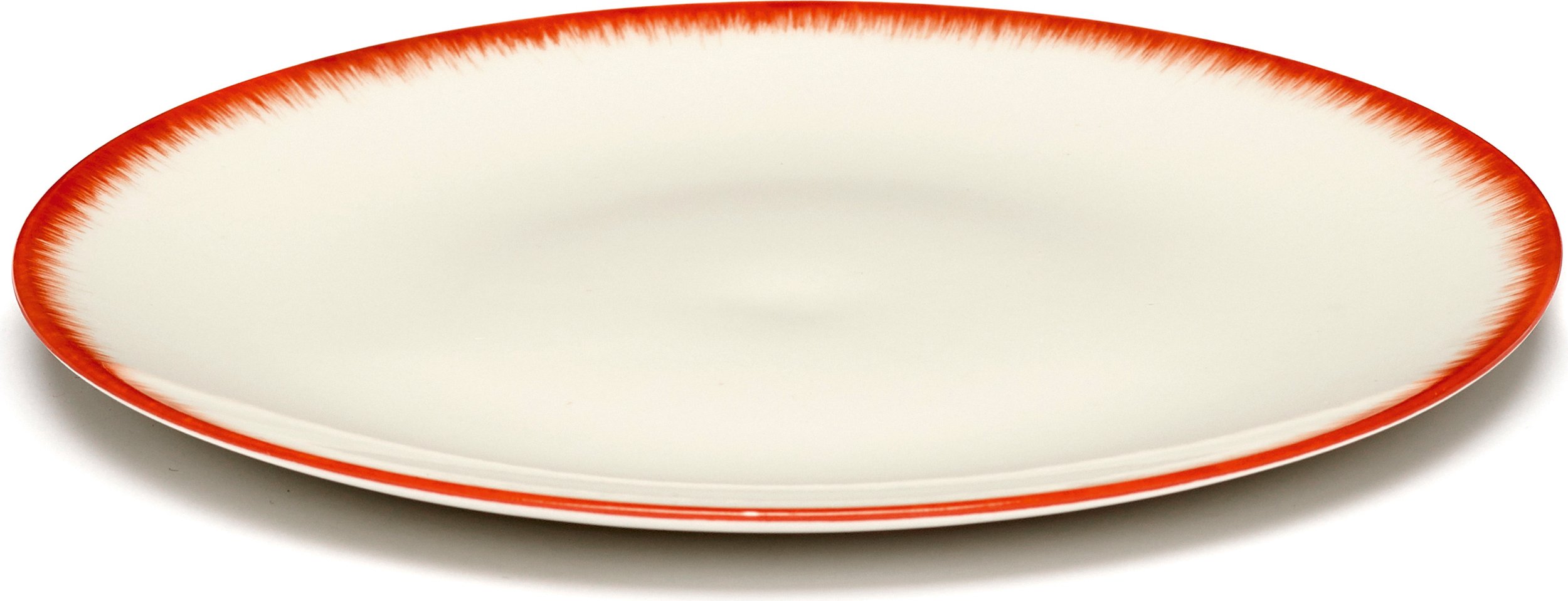 Talerz deserowy Dé 2 17,5 cm czerwono-biały