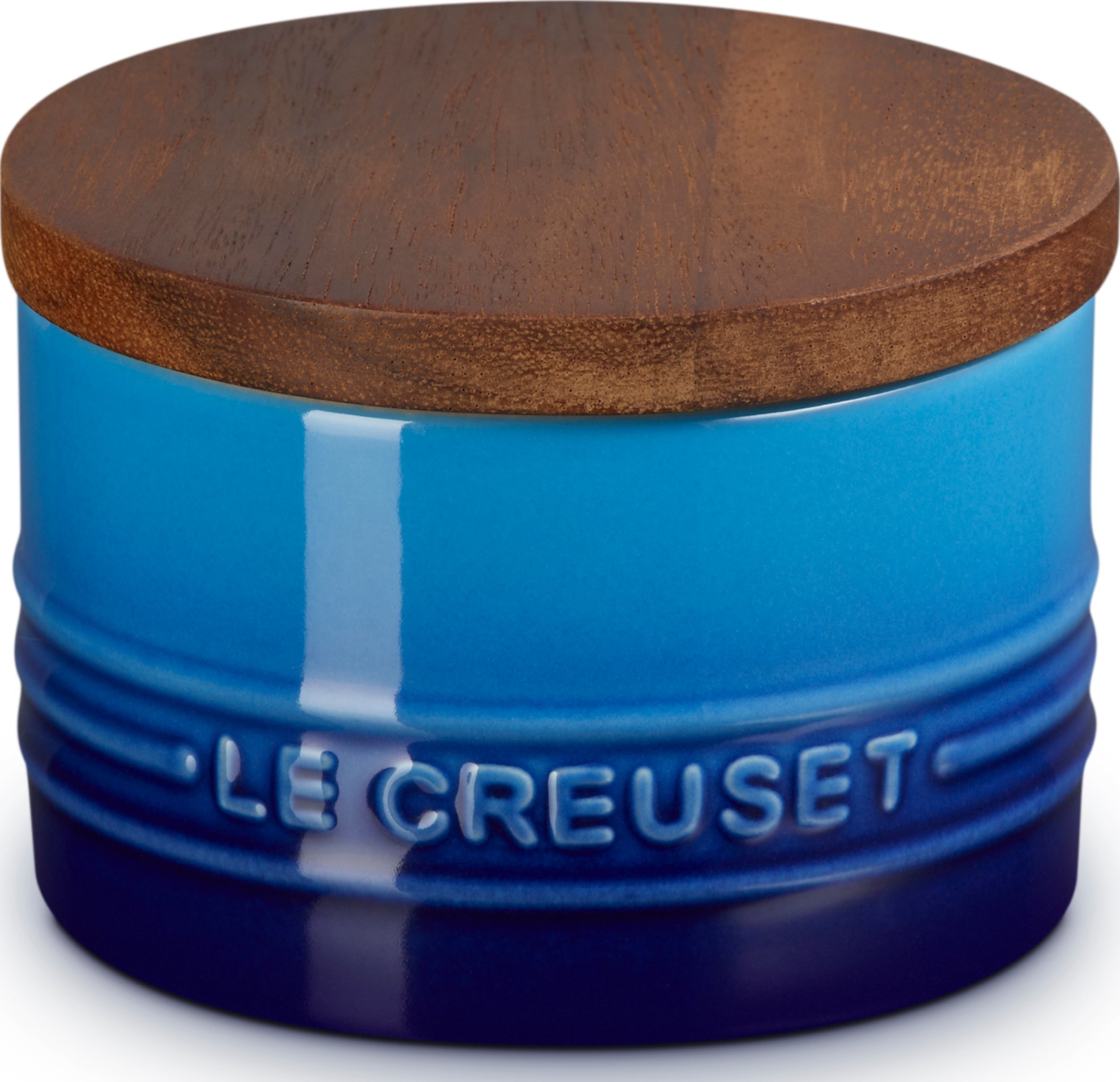Pojemnik kuchenny z drewnianą pokrywką Le Creuset 200 ml głęboki błękit