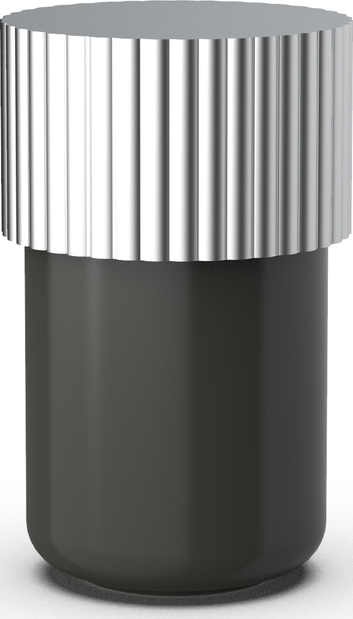 Pojemnik łazienkowy Of Line 7,6 cm czarny ze srebrną pokrywką