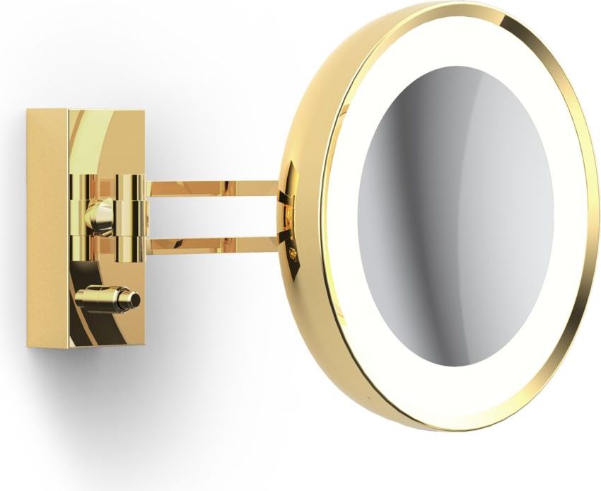 Lusterko kosmetyczne powiększające x7 BS 36 złote ścienne