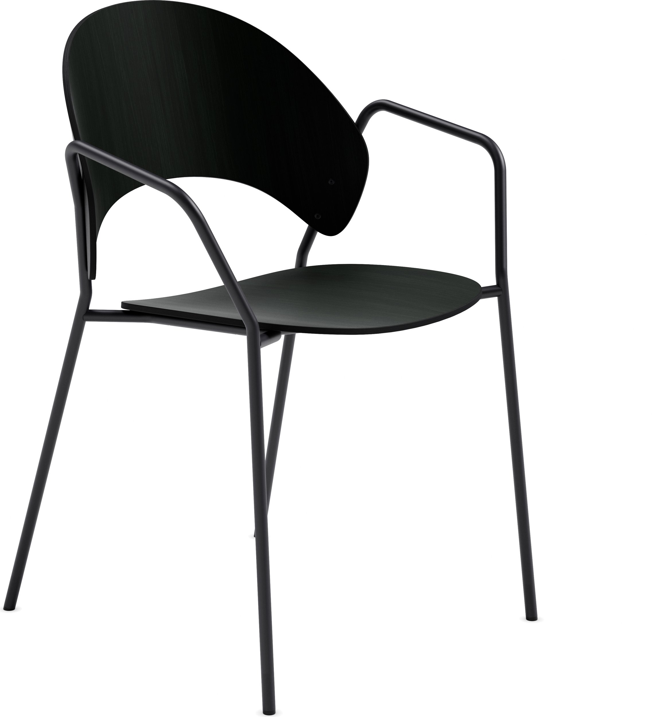 Krzesło z podłokietnikami Dosina czarne