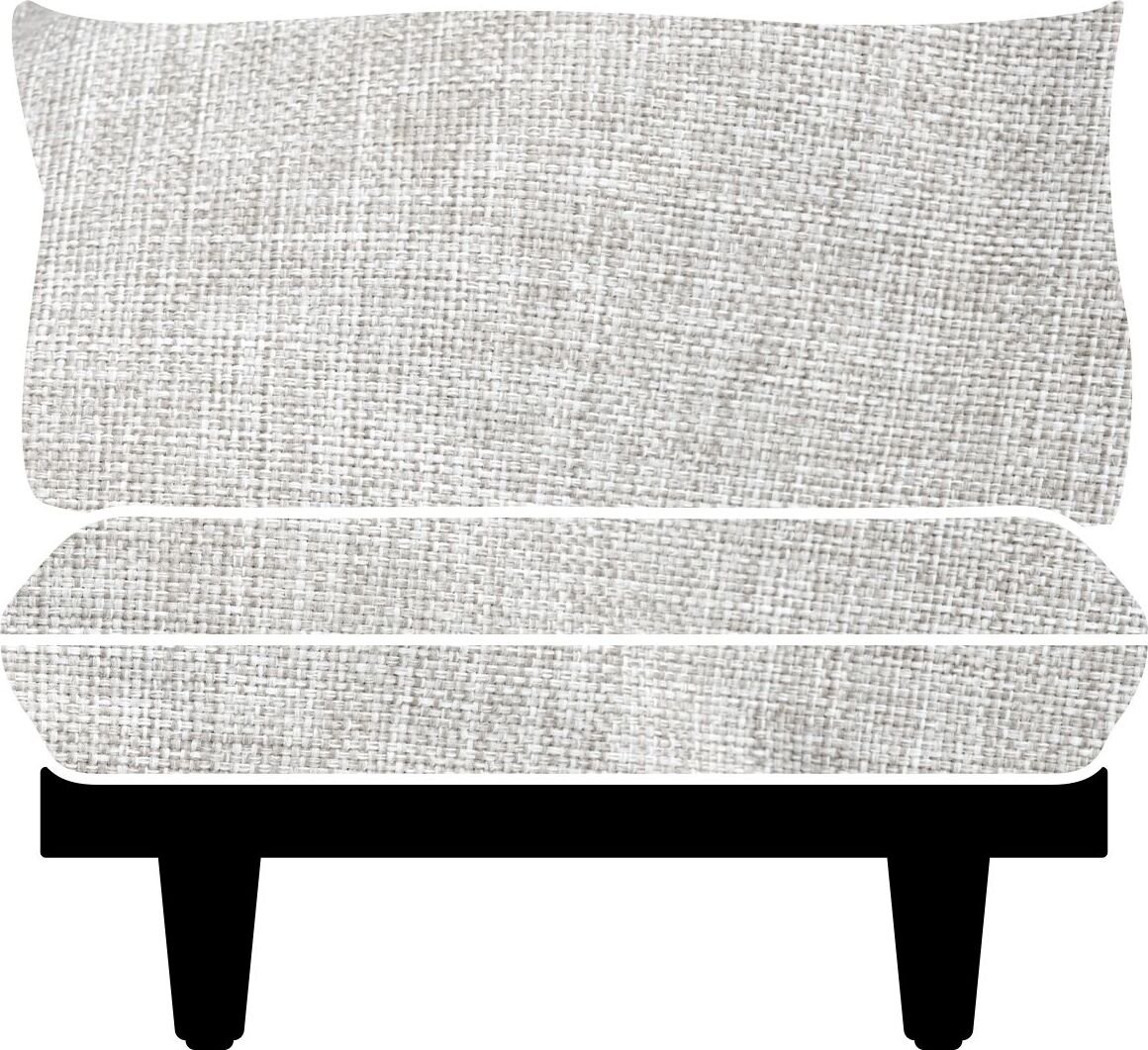 Pokrowiec na fotel Paletti jasnoszary materiałowy