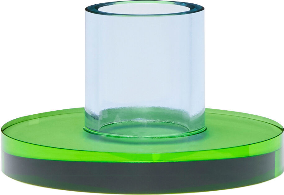 Świecznik na klasyczną świecę Astra niebiesko-zielony