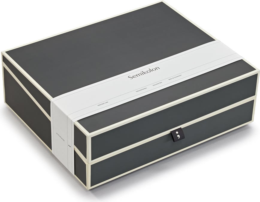 Pudełko na dokumenty Die Kante ciemnoszare