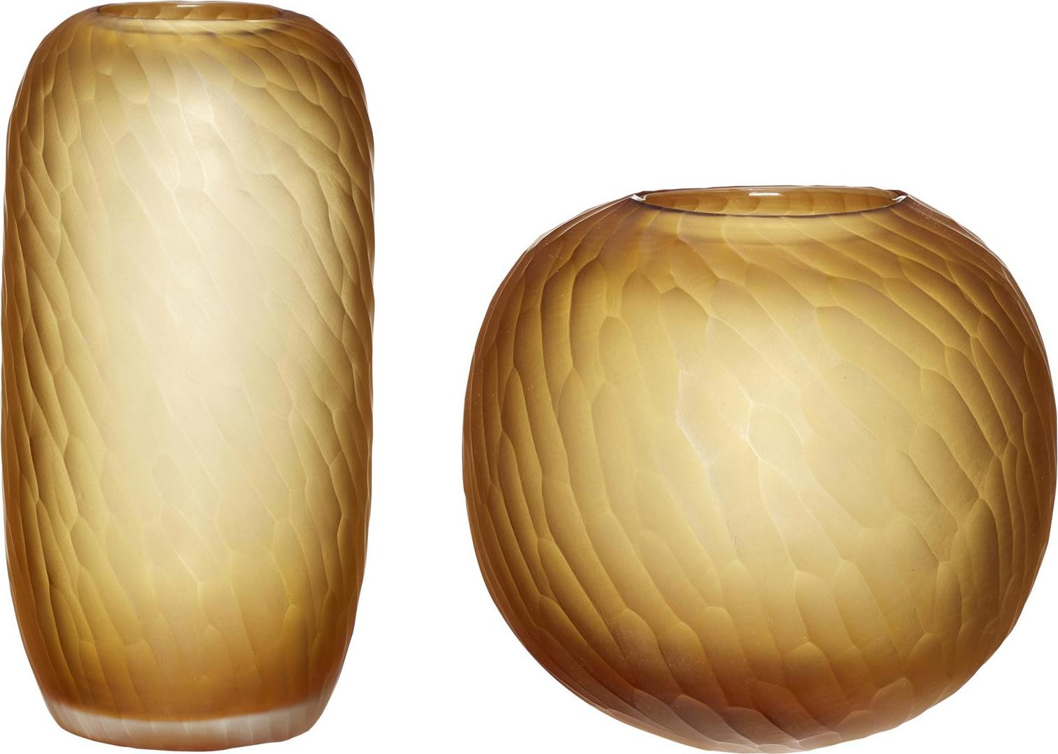 Wazony Hübsch duże pomarańczowe szklane 2 szt.