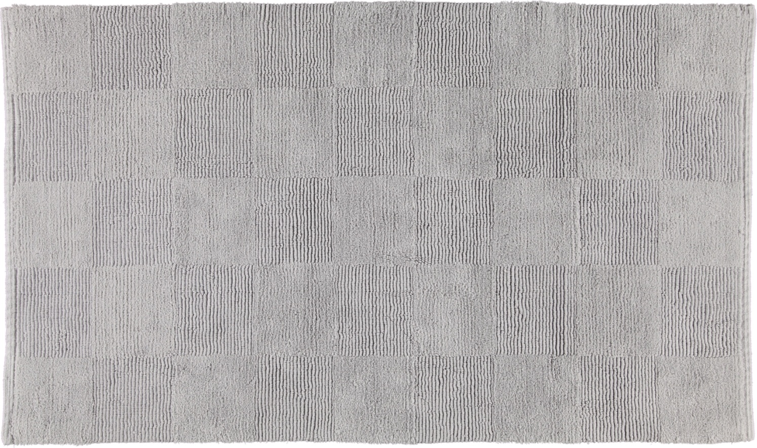 Dywanik łazienkowy Cawo szachownica 60 x 100 cm platynowy tkany ręcznie