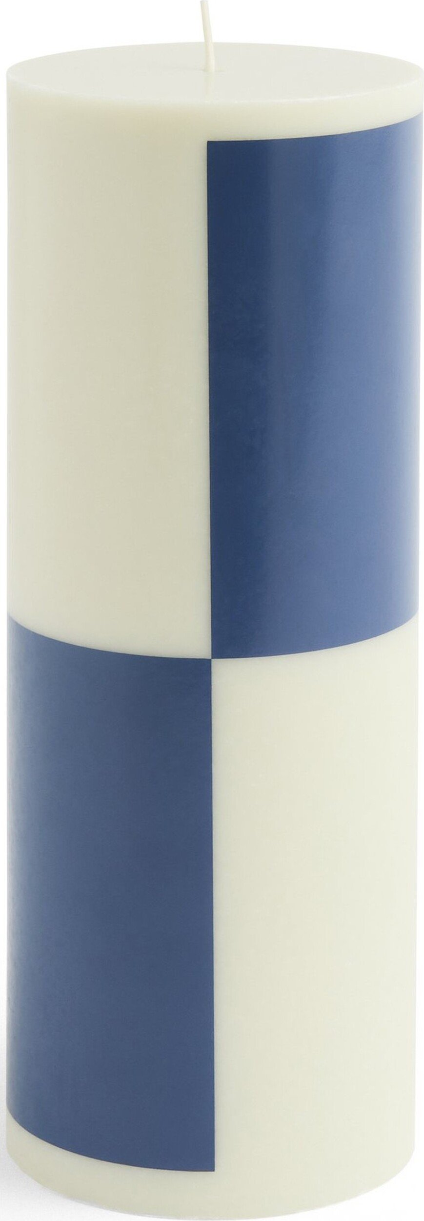 Świeca Column L biało-ciemnoniebieska