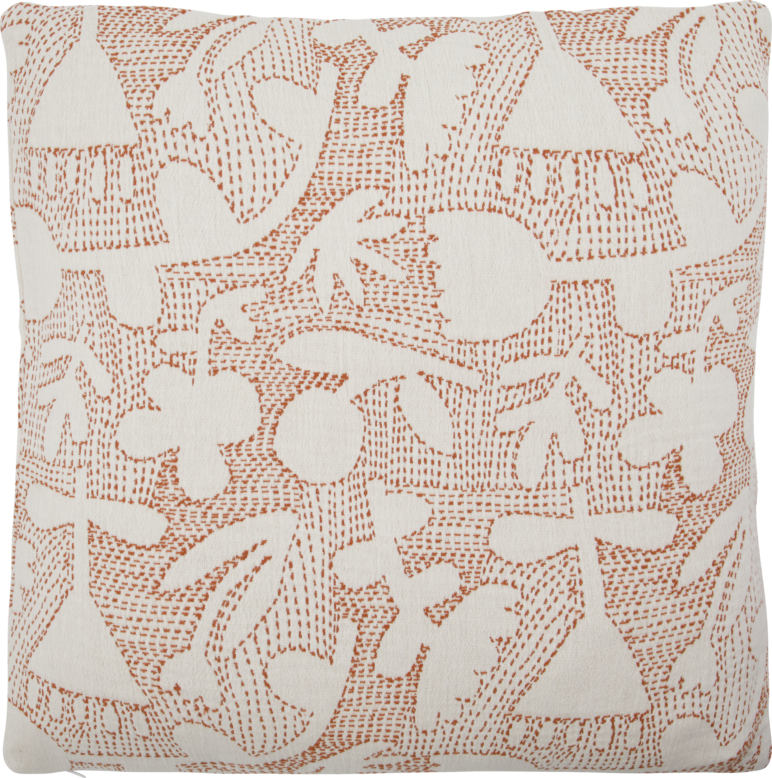 Poszewka na poduszkę HDSari 50 x 50 cm kremowo-pomarańczowa