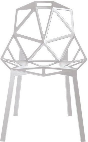 Krzesło Chair_One białe z nogami pomalowanymi na biało