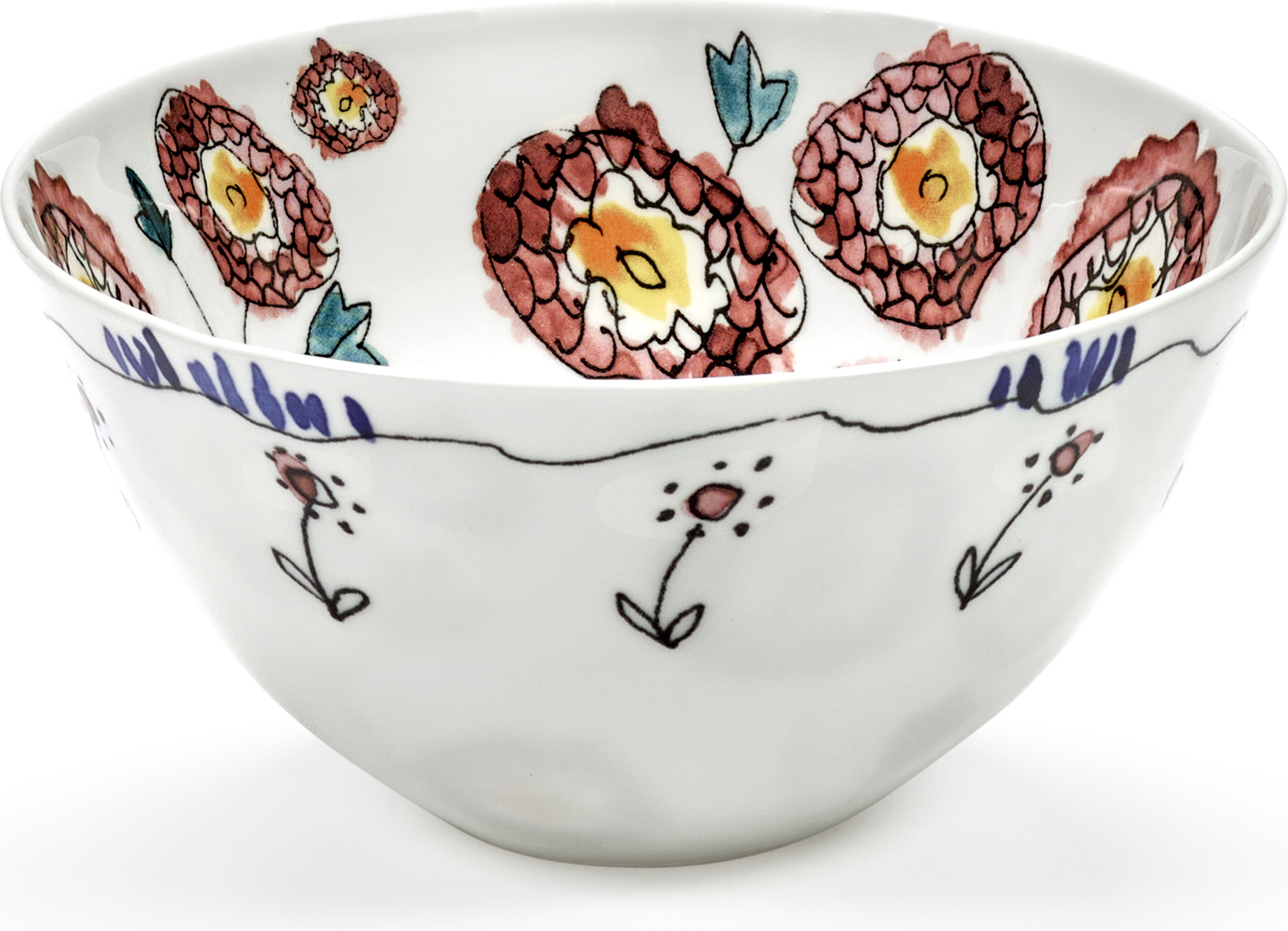 Miska Midnight Flowers Anemone Milk 15 cm