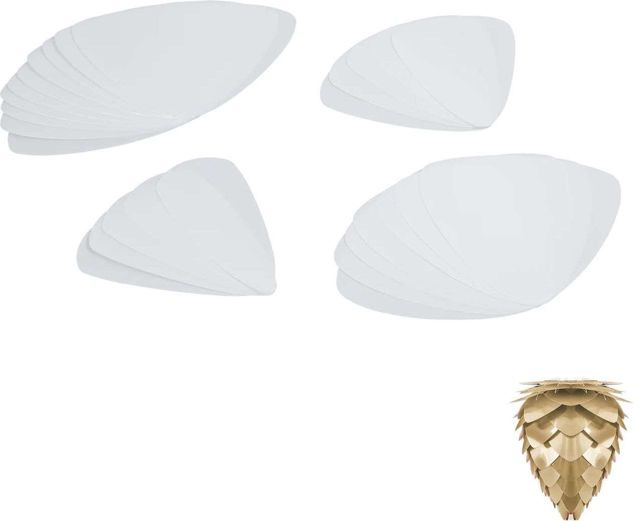 Listki zapasowe do lampy Conia szczotkowany mosiądz