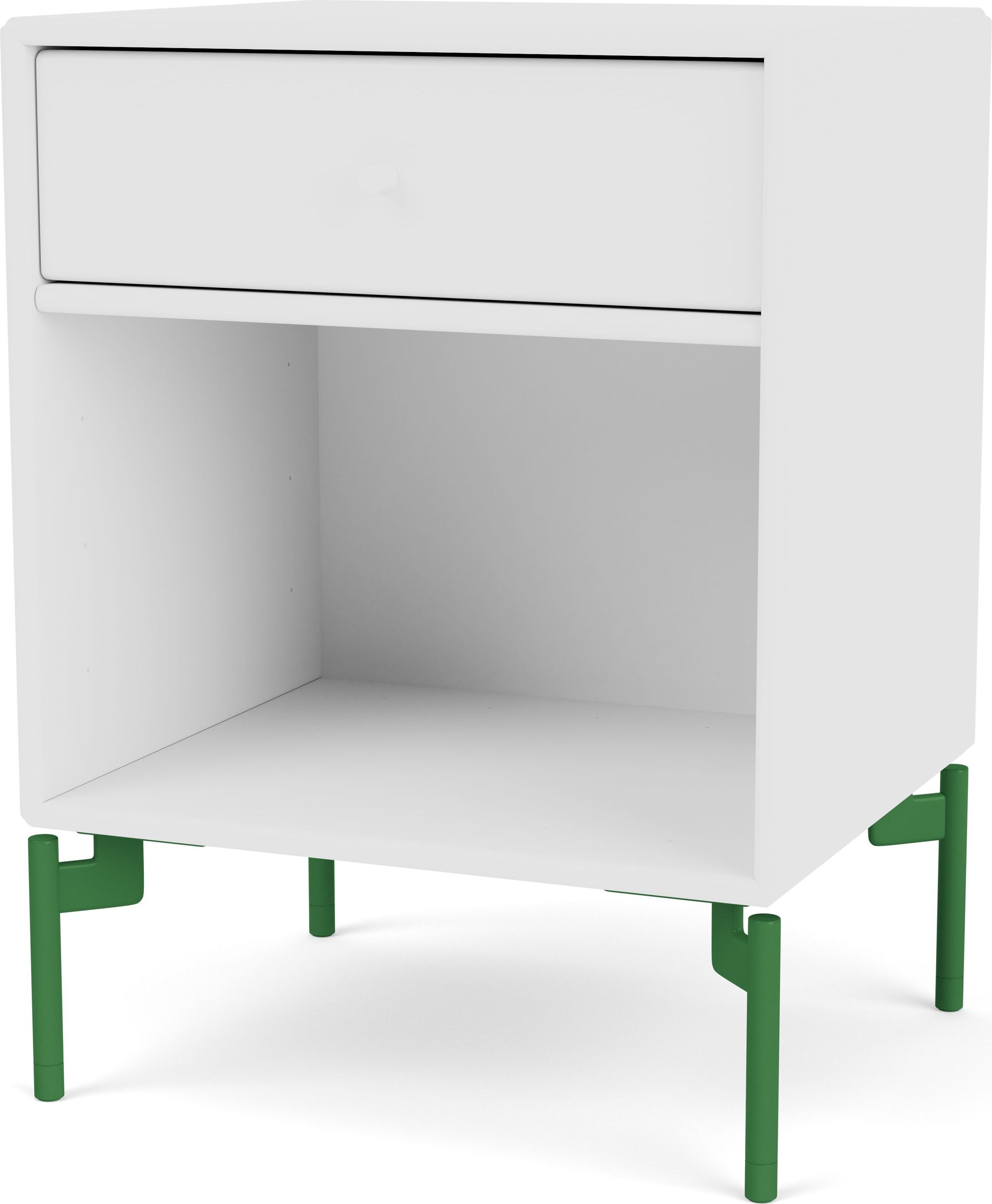 Szafka nocna Dream biała na zielonych nogach